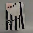 Kwlegh Lovely Snowman Pillow Covers 18x18 Set of 2 Winter Holiday Cold Pillow Case Black and White Striped Throw Pillow Covers Cotton Linen Pillowcase for Indoor Outdoor Decor Car