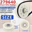 Upgraded 661570 & 279640 & W10837240 Dryer Drum Belt and Idler Pulley Kit -Fit for Whirl-pool May-tag Ken-More Dryers, Replaces 661570V 661570VP PS11726337 W10547287 W10547290