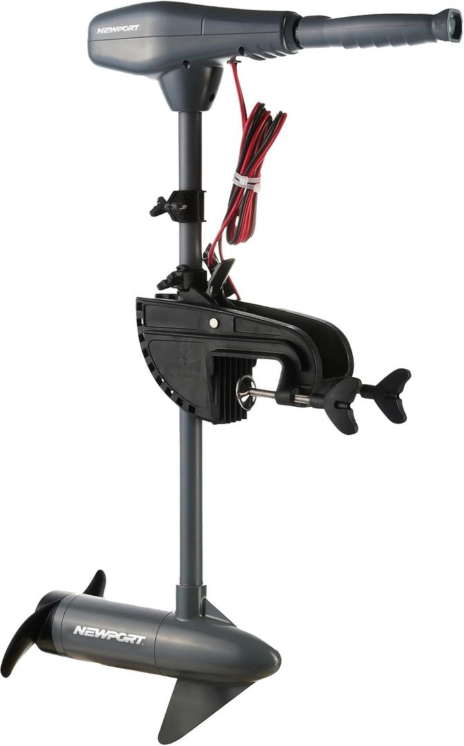 Newport Kayak Series 36lb Thrust Transom Mounted Saltwater Electric Trolling Motor w/LED Battery Indicator (24" Shaft)