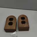 15 Pcs Walnut Wood Switch Cover Brown Outlet Covers Wall Plate Decorative Boho Plug Plate Vintage Rustic Contemporary Interior Room Home Decor (8.2 * 13cm,Arch Double Hole)