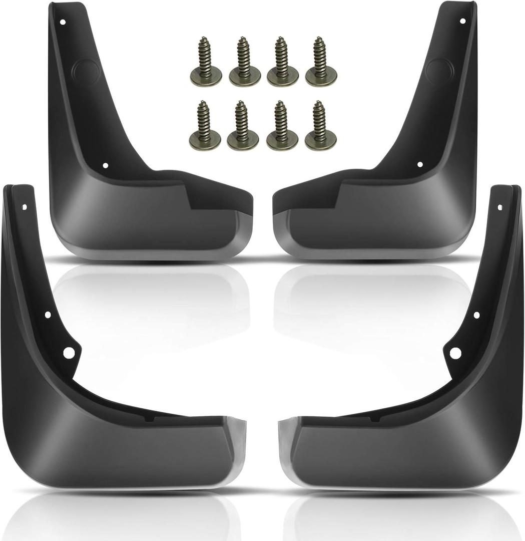 YHTAUTO Set of 4 Mud Flaps Splash Guards Accessories Replacement for Chevrolet Cruze 2010-2015 Cruze Limited 2016 Sedan, Not Fit Side Skirt and Any Modifications Model, Front and Rear LH RH, Black