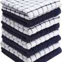 Bumble Dish Cloths (8 Pack) | 12" x 12" | 100% Cotton Kitchen Towels | 405 GSM | Soft, Highly Absorbent & Durable Dish Towels for Kitchen | Navy