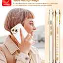 2 x LeYi for iPhone 15 Case: with Tempered Glass Screen Protector [2 Pcs]+ Full Camera Lens Protection,Love Heart Plating Women Cute Luxury Soft TPU Shockproof Case for iPhone 15,White