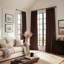 96 inches Long Brown Velvet Blackout Curtains for Living Room Bedroom Luxury Vintage Light Blocking Thermal Insulated Pinch Pleated Drapes, Tan 2 Panels with Hooks Track,Sliding Door,Terracotta