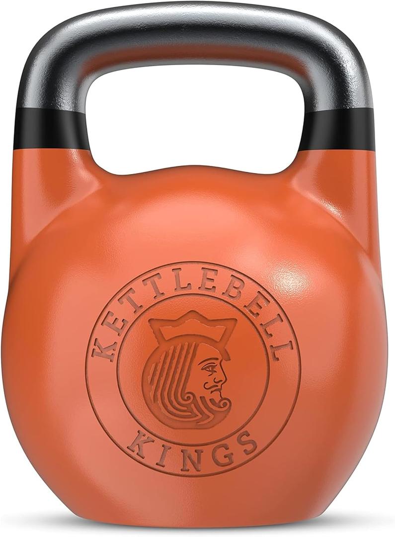 Kettlebell Kings Competition Kettlebells Weight (33mm handle) 4-32 KG | Hand weights Workout Gym Equipment & Strength training sets for Women & Men | Weights set for Home Gym