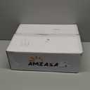 AMZASA Farmhouse Chandelier, 5-Lights Visual Comfort Gold Light, Muted Gold with White Fabric Shade, Linear Island Lighting Fixture for Kitchen, Dining Room