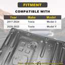 YEHERIT Front Skid Plate Compatible with 2017-2025 Tesla Model 3 & 2020-2025 Tesla Model Y, Under Motor Guard Splash Shield Cover with Install Accessories