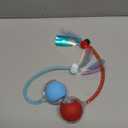 Interactive Cat Toys, 2 Pcs Automatic Moving Cats Toy with Elastic Mesh Bell Tail, Rechargeable Cat Ball for Bored Indoor Adult Cats, Energetic-cat (Red+Blue)