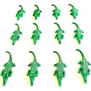 24 Pcs Mini Plastic Alligator Boil Party Supplies Green Alligator Seafood Boil Party Decorations