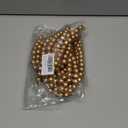 Christmas Wooden Bead Garland Wood Bead Garland Christmas Tree Decorations for Xmas Holiday Favors, 12 Feet (Gold)