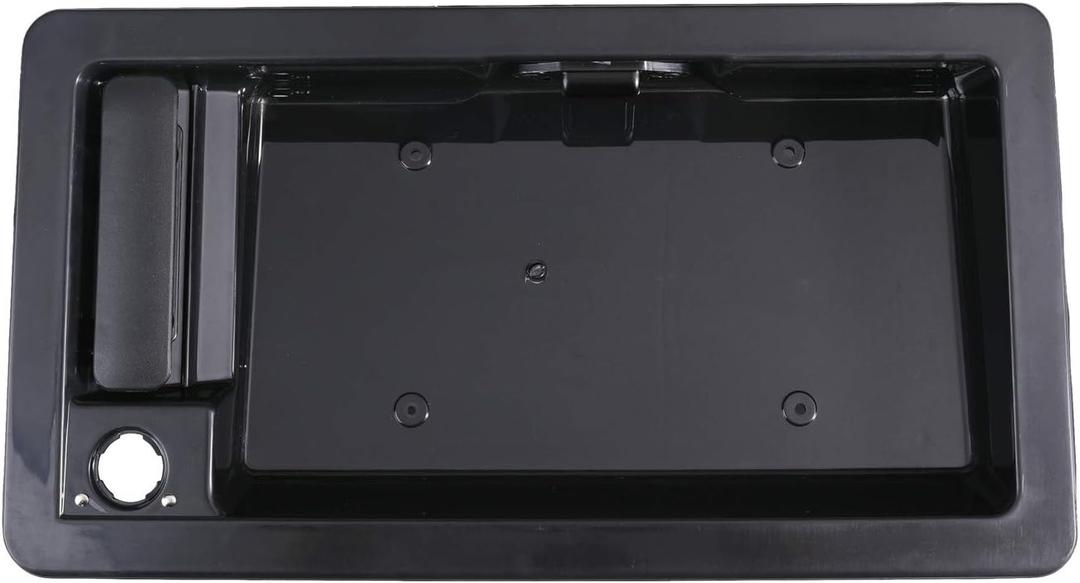 Exterior Rear Door Handle Replace 6C2Z-15434A20-AA F6UZ-15434A20-AAA for Ford 1992-2008 E150 E250 E350 Econoline Back Cargo Door Handle with License Plate Tag Bracket 1PC