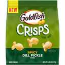 Goldfish Crisps Spicy Dill Pickle Flavored Baked Chip Crackers, 6.25 Oz Bag (EXP 03/21/26)