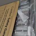 Cumbor 29.7-40.6" Baby Gate for Stairs, Mom's Choice Awards Winner-Dog Gate for Doorways, Pressure Mounted Auto-Close Pet Gates for Dogs Indoor, Safety Child Gate with Easy Walk Thru Door, Brown