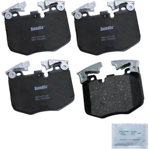 Bendix Priority1 CFC1867 Ceramic Front Brake Pads fits select BMW 230i, 330e, 330i, 430i, 530e, 530i, 540d, 540i, 640i, 740e, 740i, i4, iX, M240i, M340i, M440i, X3, X4, X5, X7, Z4, Toyota GR Supra