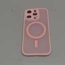 TOCOL Magnetic for iPhone 15 Pro Case, Upgraded Full Camera Protection, Compatible with Magsafe, Drop Protection, Translucent Matte Back Bumper Phone Cover 6.1Inch (Light Pink)