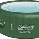 Coleman Palm Springs EnergySense AirJet Inflatable Hot Tub Spa (77" x 28") | Portable Hot Tub with 2 Covers (1 Energy-Efficient Thermal Cover and 1 Standard Cover) | Fits Up to 4-6 Persons | Green