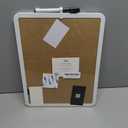 Mr. Pen- Dry Erase Board, 14” x 11” with a Black Dry Erase Marker, White Frame, Small Mini White Board for Students, Fridge, Wall, Locker, Includes Double Sided Tapes