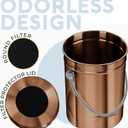 EPICA Countertop Compost Bin Kitchen | 1.3 Gallon | Odorless Composting Bin with Carbon Filters | Indoor Compost Bin with Lid | Stainless Steel Kitchen Composter for Food Scraps & Waste Recycling