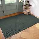 OJIA Washable Rugs 3x5 Braided Entryway Rugs Indoor Outdoor Rug Cotton Hand-Woven Throw Rug Front Door Rug Black Area Rug Farmhouse Kitchen Rugs Entry Rug Door Mats Entrance Rugs for Bedroom Porch