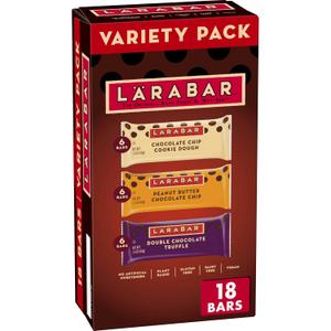 Larabar Chocolate Variety Pack, Fruit and Nut Bars, Gluten Free and Vegan, 28.8 oz, 18 Ct