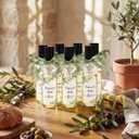 Suclain 24 Set 5 oz Homemade Olive Oil Bottles with Tags Leaf Decorations Glass Bottles with Leak Proof Screw Cap Funnel Clear Bottle for Greek Olive Oil Wedding Baby Shower Party Favors