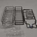 Bathroom Shower Caddy Hanging - 3-Tier Organizer with Soap Holder & 6 Hooks for Towels, Sponge; Fits 21mm Shower Head Arm, Black