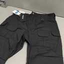 Men's Stretch Tactical Pants Water Resistant Ripstop Cargo Pants Outdoor Lightweight EDC Work Hiking Pants (32W x 30L, Black)