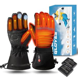 Heated Gloves for Women Men Waterproof, Rechargeable 7.4V Fast Heating Hand Warmers Arthritis Heater Cold Winter Gloves for Snowmobile Camping Cycling Skiing Hiking Working (Medium)
