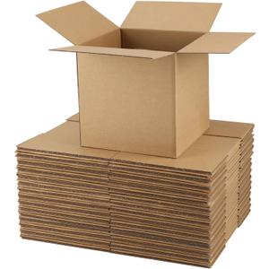 CRUGLA 7x7x7 Shipping Boxes for Small Business, 25 Packs Corrugated Cardboard Boxes for Shipping Packing Mailing (Brown)