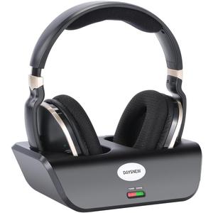 Optical Wireless Headphones for TV Watching, Over-Ear Headphones for Seniors with Charging Dock and Volume Control, Plug and Play, Black