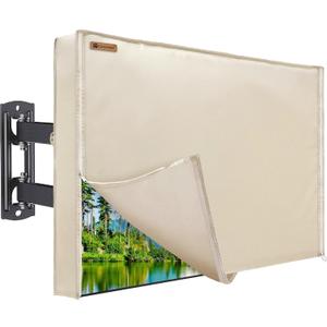 IC ICLOVER Outdoor TV Cover 30-32 Inch, 600D Heavy Duty 4 Season Weatherproof TV Protector, Waterproof Zipper, Roll Up Front Flap, Remote Control Pocket, Outside Television Cover for LED, LCD TVs