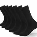 Men's Crew Socks, White Socks Men,Cushioned Cotton Athletic Arch Support Moisture Wicking,1-Pairs Premium Trial Pack (Black)