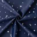 BGment Navy Star Blackout Curtains for Kid's Bedroom - Grommet Thermal Insulated Room Darkening Printed Curtains for Living Room, Set of 2 Panels (46 x 54 Inch, Dark Blue)