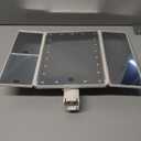 HUONUL Makeup Mirror, Vanity Mirror with Lights, 2X/3X/10X Magnification, Touch Control, Trifold, Dual Power Supply, Gifts for Women, Wife, Mom, Girls,Dorm Room Essentials (White)