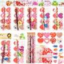 Valentine's Day Gifts for Kids Classroom - 28 Packs Super Value Stationery Kit, Cards, Pencils, Erasers, Pen Sharpeners, Holders, Exchange Party Favors Toys