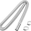 1 inch Stainless Steel Exhaust Hose,39.3" Flexible Exhaust Pipe,Diesel Heater Flexible Exhaust Tubing with 2 Hose Clamps Generator Exhaust Hose Parking Air Heater Fuel Tank Diesel Gas