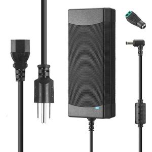 12V 10A Power Supply 120W 100V~240V AC to DC Adapter Converter Transformer,12 Volt 10 Amp Power Supply Adapter with 5.5mm x 2.5mm&2.1mm DC Output Jack for 12V Printe LED Strip Light CCTV Camera