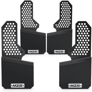 MZS Mud Flaps Splash Guards Compatible with Truck Pickup SUV Car Off-Road Vehicles, Universal Offset Fender Mudflaps Mudguards Sediment/Dirt/Debris Protection for Front and Rear, Pack of 4