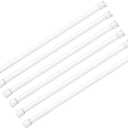 AIZESI 6PCS Tension Curtain Rod 28 to 48 Inch White No Drilling Adjustable Spring Curtain Rods for Window, Doorway, Closet, Bathroom, Kitchen