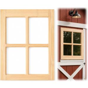22" x 29" Solid Pine Wooden Barn Sash Window Unfinished Shed Window Frame