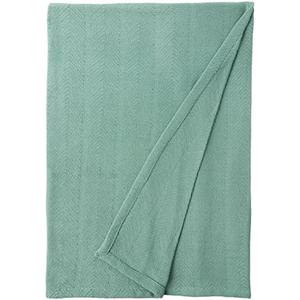 Eddie Bauer - Queen Blanket, Lightweight Cotton Bedding, Luxurious Bedding Set (Herringbone Green)