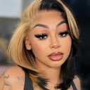 Yolissa Honey Blonde Wig Human Hair Short Blonde Wig Straight Wigs Human Hair 13x4 Lace Front Wigs Glueless Wigs Pre Plucked Pre Cut Wig For Women 14in