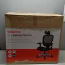 Amazon Basics Classic Puresoft PU Padded Mid-Back Office Desk Chair with Armrest, Easy Assembly, Sturdy Metal Base, Wheels, 275lb Support, 26"D x 23.75"W x 42"H, Black