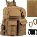 Sling Diaper Bag for Dad; Single-handed Diaper Changing System. Changing Pad and much more included (Khaki)