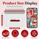 100 Pack Rigid Mailers 4.5x6.5 Inch Self Seal Document Mailers, Protective Flat Cardboard Sturdy White Photography Envelopes for Photos, Document, Coins, Stamps
