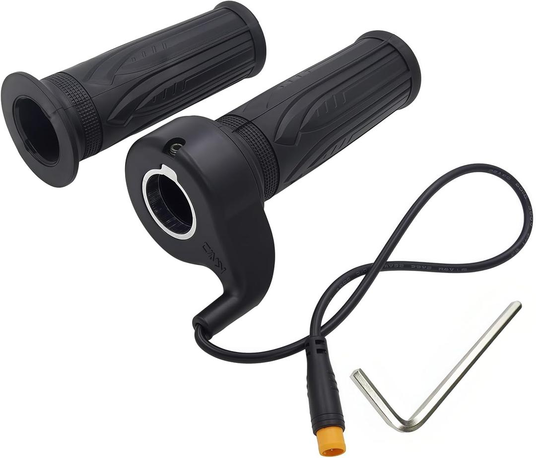 SEMIMO E-Bike 20X Full Twist Throttle Grip  12V-72V Electric Bike Scooter Motorcycle Accelerator for 22.2mm Handlebars with 3-Pin Waterproof Connector