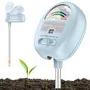 4-in-1 Soil Moisture Meter, Moisture Meter for Plants, Soil Ph Meter, Tester for Moist, Light, Nutrients, pH, Great for Garden, Lawn, Farm, Indoor & Outdoor UseNo Battery Required, Blue