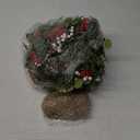 8 PCS Christmas Mini Cabinet Wreath for Kitchen with Ribbon Artificial Eucalyptus Cedar Hanging Garland with Red Whilt Berries Pine Cones for Swag Table Centerpiece Door Window Chair Wall Winter Decor