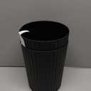 JiatuA Small Trash Can Plastic Wastebasket Round Garbage Container Bin for Bathroom, Kitchen, Bedroom, Home Office, College Dorm, Black 2 Pack (1.8 Gallons, 2 Pack)