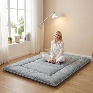 XICIKIN 2.5" Japanese Floor Mattress, Japanese Futon Mattress, Full（80" x 54"）